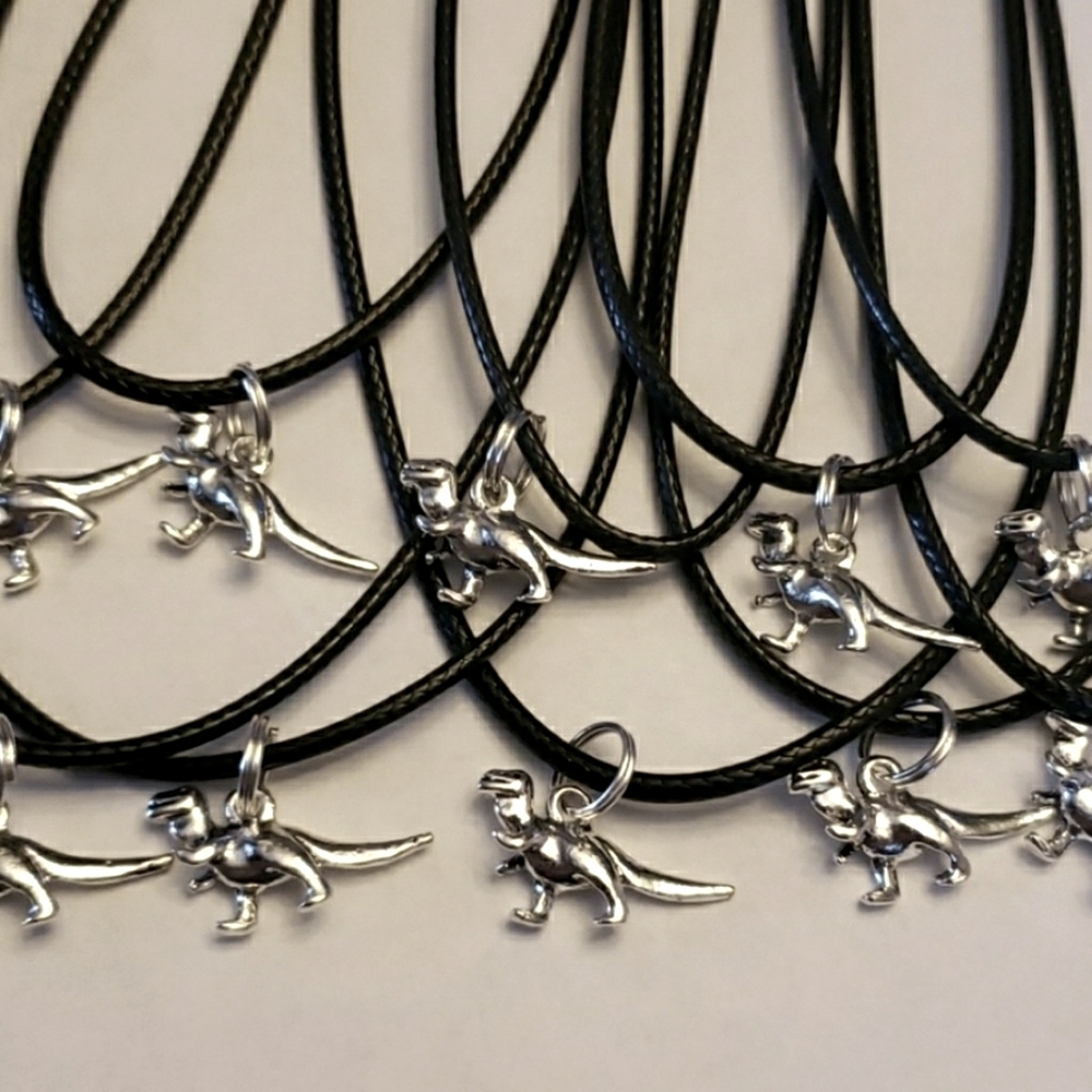 DINOSAUR T-REX Set of 10  Party Favors Necklaces